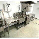 1 x Fagor AD-125 Soft Advanced Pass Through Dishwasher with Inlet/Outlet Tables and Spray Hose Tap