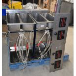 2 x Valentine Evo Integrated Twin Commercial Fryers with Control Panel - Model: VC2200T ELP