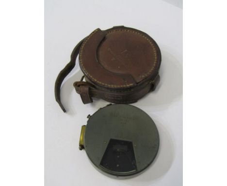 MILITARY POCKET COMPASS, by Short &amp; Mason, dated 1908, in original leather case 