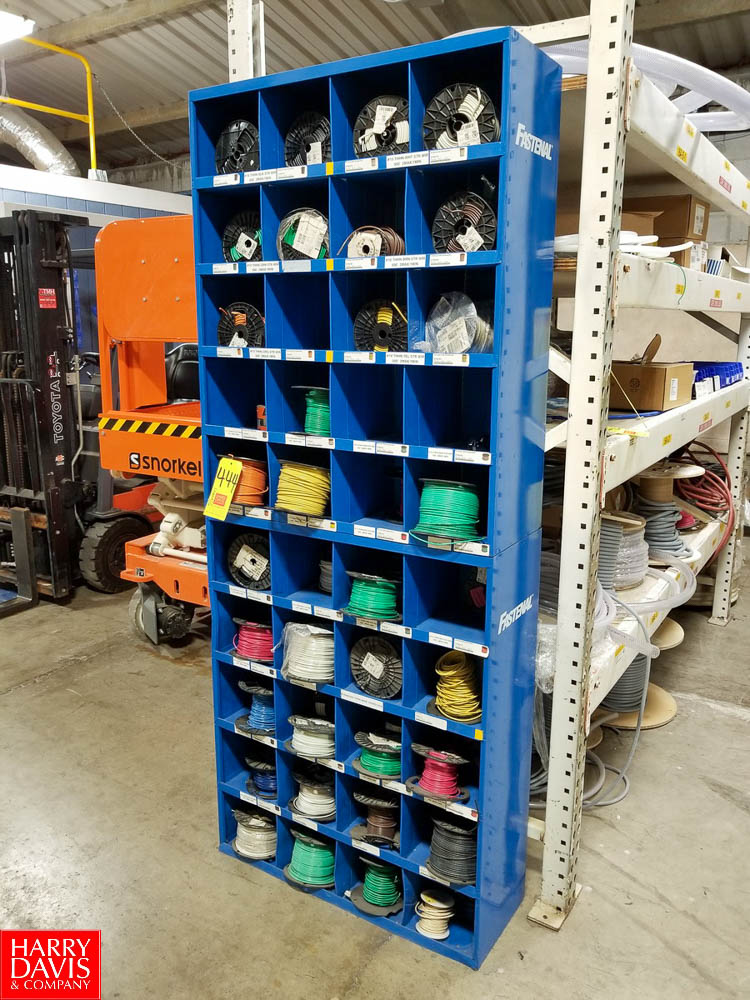 Fastenal Bolt Bins with Contents of Assorted Wire