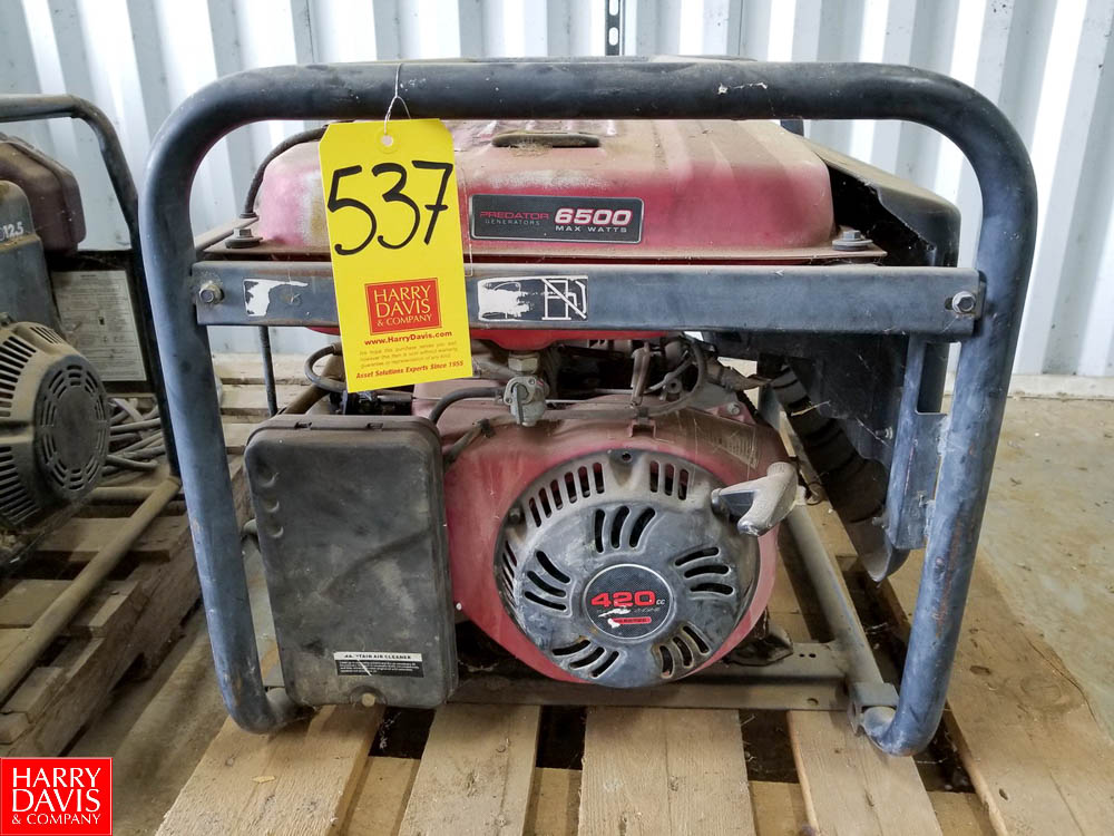 Predator 6500 Watt Generator - Rigging Fee: $50