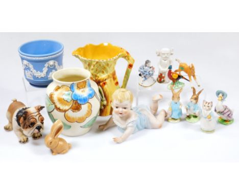 Various Beswick  Beatrix Potter and other figures, to include Peter Rabbit 12cm high, Tabitha Twitchit, palomino foal, crinol