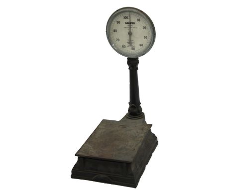 A set of Salter Trade Spring balance scales, no. 11.T, to weigh 100lb x ½lb, 88cm high.