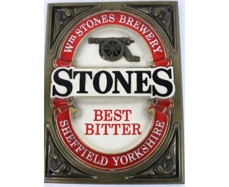 A W M Stones Brewery Best Bitter advertising plaque, in colours, 41cm x 31cm.   With the option of the next lot at the same p