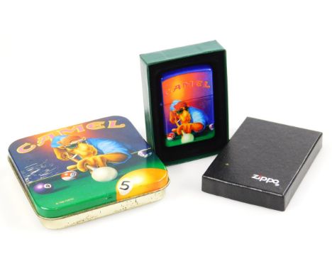 A Zippo Camel Advertising lighter, 6cm high. (in outer box and tin)