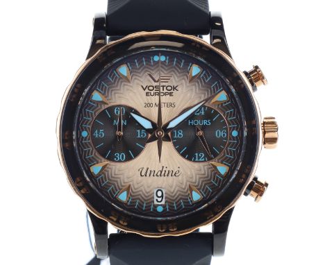 Vostok Europe - Undine Divers Chronograph Watch. Seiko Cal. VK64 Meca-Quartz movement. Reference No. 515E627. Case made of st