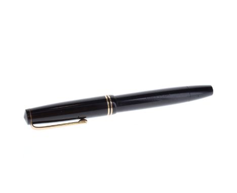 Parker - Victory Black Cased Fountain Pen, 14ct Gold Nib. Dip tested &amp; Writing. The pen is in good condition with signs o