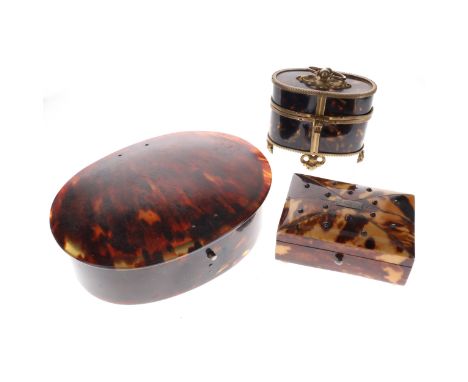 Antique Jewellery &amp; Trinket Boxes Collection, including gilded detail, casket style and oval. The total number of items i