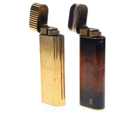 Cartier Pocket Lighter Pair for Repair &amp; Restoration. These lighters have no sparks and require repair. One lighter has a