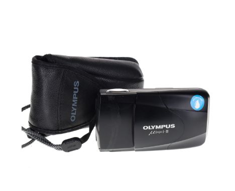 Olympus - MJU-II Compact Point and Shoot Film Camera with Original Case.The lens and viewfinder may require a clean and poten