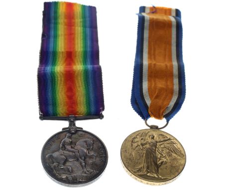 WW1 Medal Pair 19314 awarded to. Pte R. W Daniels Hampshire Regt.