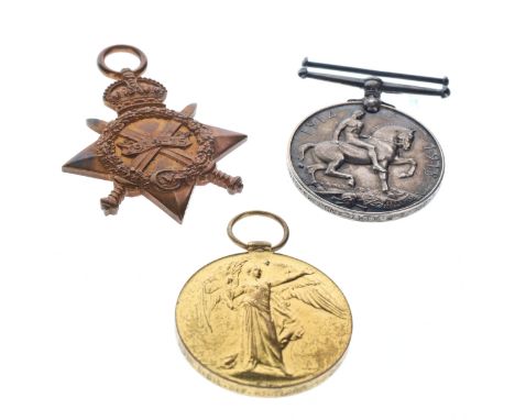 WW1 1914-15 Star Trio 25736 awarded to Pte L. Cpl A.F Kirtland 14th Canadian