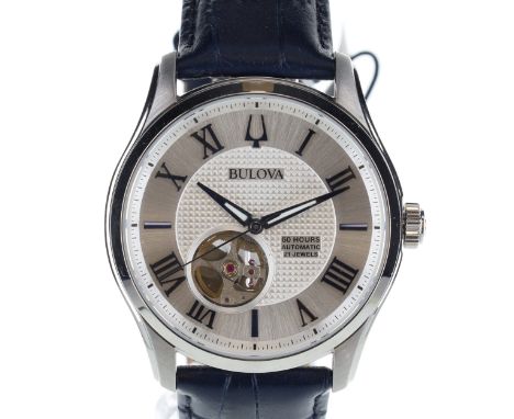 Bulova - Wilton Open Heart Steel Dress Watch. Miyota Cal. 8350 Automatic movement, ref. 96A206.. The case is made of stainles