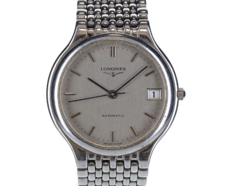 Longines - 7294 Stainless Steel Automatic Watch. ETA Cal. 2892-2 21 jewel automatic date movement, inner case back reference 
