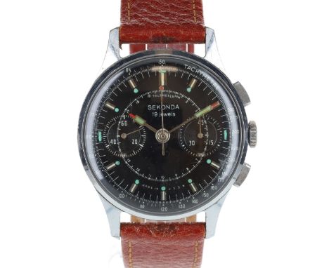 Sekonda - Strela Cosmonaut Vintage Chronograph Watch. Poljot Strela Cal. 3017 19 Jewel Chronograph movement. Case is made fro