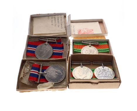 WW2 War Defence Medals Boxed Collection, consisting of 4 pieces inc. R.A.F Womens Army.