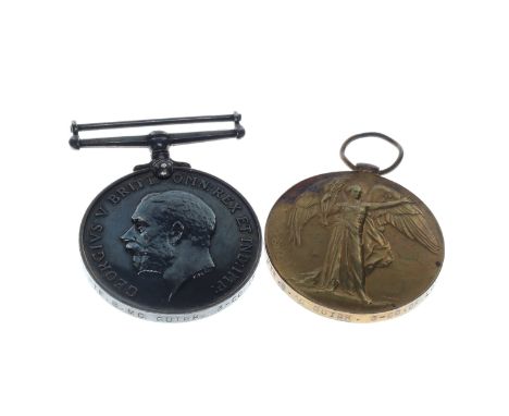 WW1 Medal Pair 2145 awarded to Pte B. Mc Guick 3- co Of Lond. Y