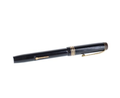 Conway Stewart - 388 Black Cased Fountain Pen, 14ct Gold Nib. Dip Tested &amp; Writing. The pen is in good condition with sig