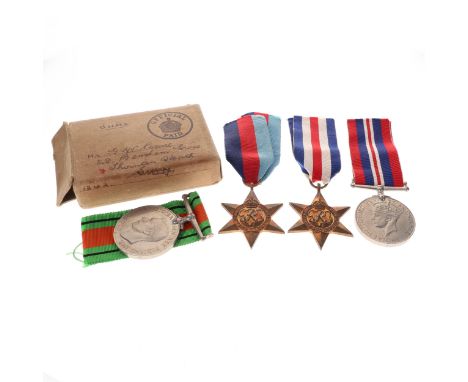 WW2 Army Medal Collection, consisting of 4 pieces inc. France and Germany Stars. Boxed.