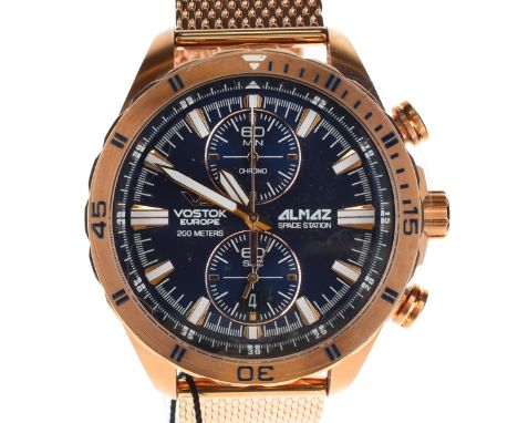 Vostok Europe - Almaz Space Station Chronograph Watch. Miyota Cal. 6S11 Meca-Quartz movement. Reference No. 320B262.Case made