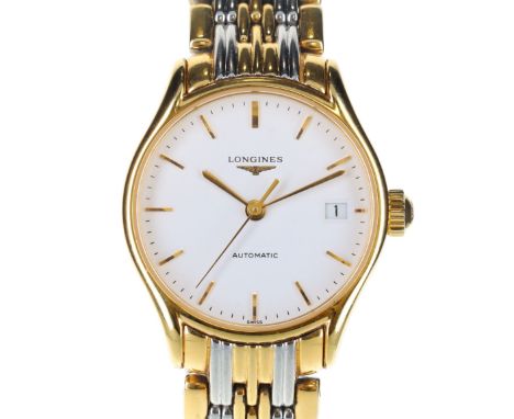 Longines - Lyre Automatic Two Tone Steel Watch. ETA Cal. A20.L01 22 jewel automatic date movement, case back reference code: 