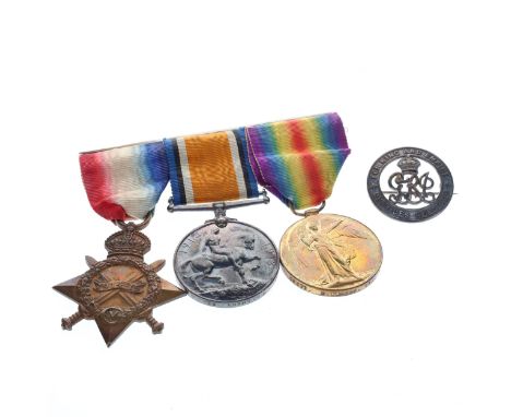 Mounted WW1 1914-15 Star Trio &amp; Silver War Badge S. 5237 awarded to M. Doheny Sto. R.N.R