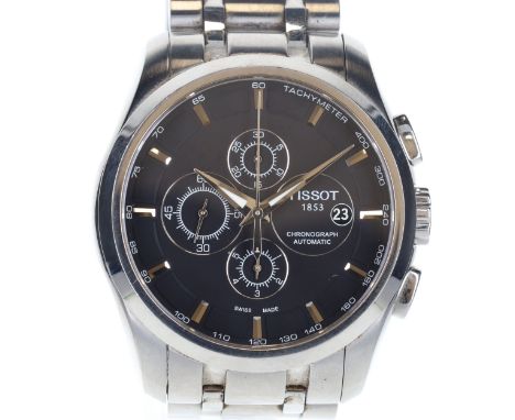 Tissot - Couturier Automatic Chronograph Watch. ETA Cal. C01.211 15 jewel automatic chronograph movement. Case back reference
