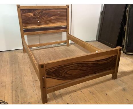 Nigel Bridges (active 1989-2014), Dream Platform, a double bed, 2013 in oak, ash and zebrano (headboard: 122cm x 140cm)