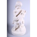 A Copeland parian figure, "Go to Sleep", modelled by Joseph Durham, 18" high