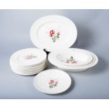 A Colclough "Avon" pattern six place setting tea service and various Spode "Mansard" pattern plates