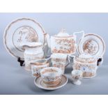 A Furnivals "Quail" pattern pottery part combination service