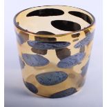 A Murano? glass jardiniere, decorated with painted lustre shell decoration