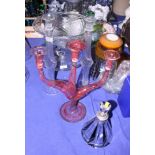 A collection of mid 20th century and later studio glass, including Murano, etc