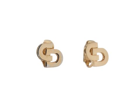 Lot 324 - Louis Vuitton Love Letter Pierced Earrings