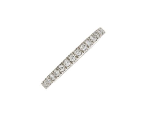 Tiffany &amp; Co, a platinum brilliant-cut diamond half eternity ring, signed Tiffany &amp; Co., estimated total diamond weig