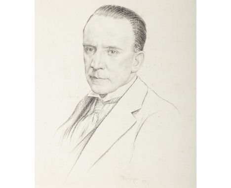 Darius J. MacEgan (The MacEgan) (1856-1939)  Portrait of Kevin O’Higgins (1892-1927)  Pencil 40 x 34cm  Signed and dated 1927