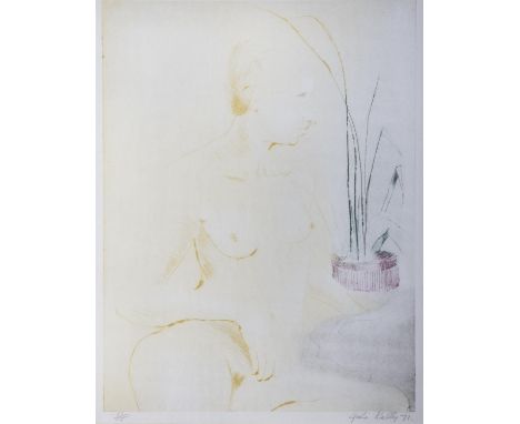 John Kelly (1932-2006) Girl in Interior Etching, 31 x 23cm Signed, dated (19)71 and numbered 11/15Provenance: with The Davis 