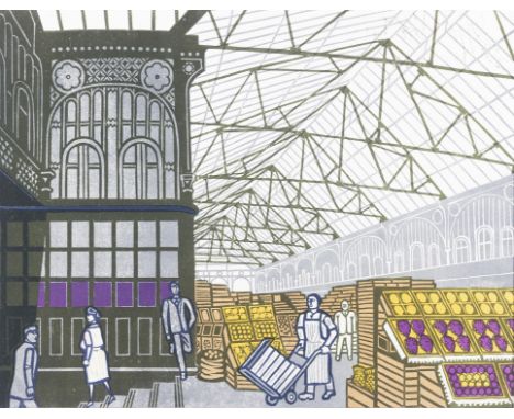 After Edward Bawden (1903-89)Covent Garden Fruit MarketGiclée Print, 17 x 23cm