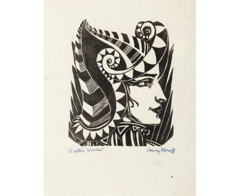 Harry Kernoff RHA (1900-1974)Celtic Warrior Woodcut, 24 x 18.5Bearing signature