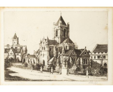 Margaret M. Rudge, (British,19th/20th Century)Christchurch CathedralEtching, 11 x 15cmSigned