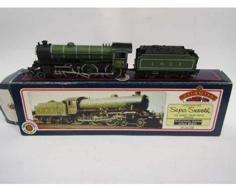 Three boxed Bachmann 00 gauge locomotives and tenders to include 3558 V2 4844 "Coldstreamer" LNER Doncaster Green, 31701 B1 6