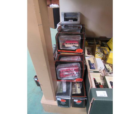 A collection of EFE (Exclusive First Editions) diecast buses and trams 