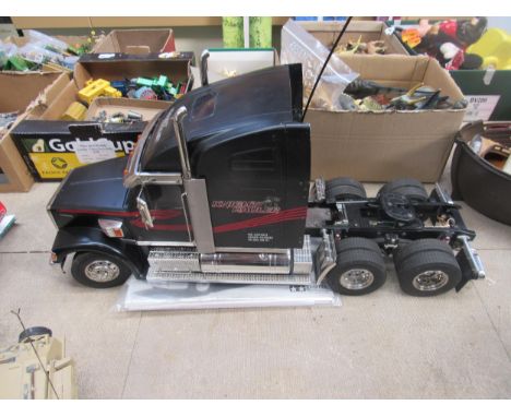 A Tamiya 1:14 scale Knight Hauler radio control Tractor Truck 