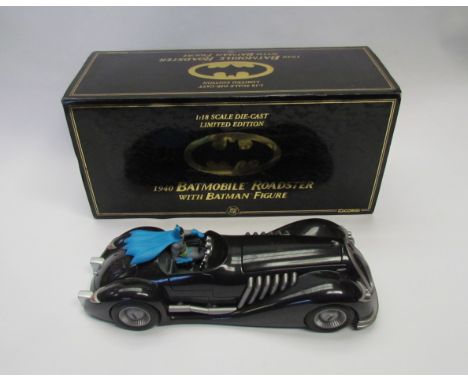 A boxed Corgi 1:18 scale limited edition diecast 1940 Batmobile Roadster with Batman figure 
