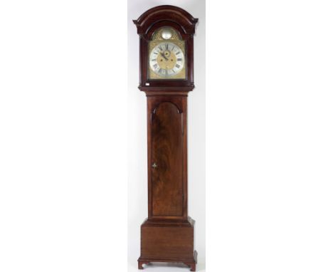 An important Irish Provincial Longcase Clock by James Aiken of Cork, the arched and moulded cornice above an arched brass dia