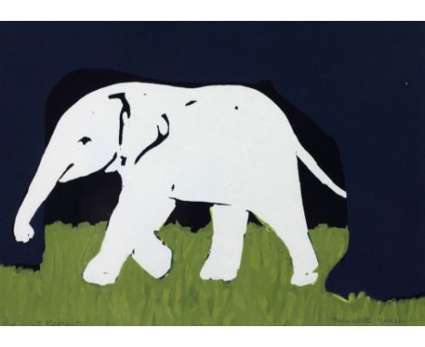 Bernadette Madden (b. 1948)"White Elephant," coloured screen print on paper, No. 10 of 19, approx. 24cms x 32cms (9 1/2" x 12