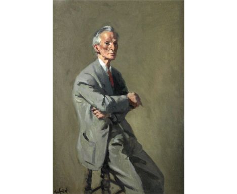 Maurice Mc Gonigal (1900 - 1979)"Portrait of Cathal O'Shannon," O.O.C., signed, inscribed and dated 1958, 22" x 15" (56cms x 