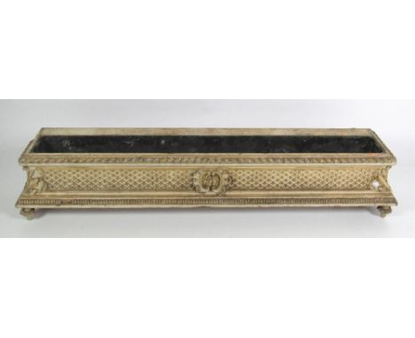 An attractive carved 19th Century English Planter or Jardiniere, of low proportions, 161cms (63 1/2") long x 33cms (13")high,