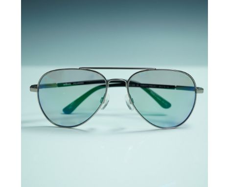 Revo polarized aviator sunglasses, model Twenty Twelve 1 (RE 1206-00), made in Japan. These feature a sleek metal frame with 