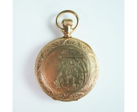 A fine example of late 19th-century American horology, this A.W. Co. Waltham hunter case pocket watch, serial number 4561069,
